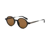 LIGOES Lunettes de soleil rétro pour hommes et femmes Lunettes de soleil rondes Lunettes de conduite Lunettes de conduite Lunettes de conduite Lunettes de conduite Lunettes UV 400, Noir avec marron