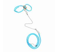 Ligot de Formation des Petits Animaux Zenithaur, Harnais de Hamster réglable pour l'écureuil de Rat avec Cloche de Recherche (Bleu)