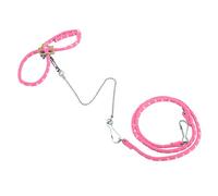 Ligot de Formation des Petits Animaux Zenithaur, Harnais de Hamster réglable pour l'écureuil de Rat avec Cloche de Recherche (Rose)