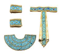 LIGSLN Accessoires de costume égyptien King Tuts Chapeau Pharaon Coiffe Bracelets Collier pour Halloween Pharaon Accessoires pour Fête d'Halloween
