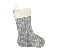 LIGSLN Chaussette de Noël en polyester conviviale pour décorations de vacances, cintre renforcé et grande capacité de cadeau, sac spacieux pour bonbons de Noël