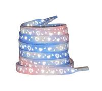 LIGSLN Lacets réfléchissants à installation rapide Motif cœur Lumineux Cordes de chaussures universelles pour chaussures de sport Bottes Lacets lumineux Motif cœur, I, 100
