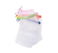 LIGSLN Lot de 10 sacs en filet de savon en mousse à bulles Gants de nettoyage pour la maison Salle de bain Douche Soin du visage Nettoyage Brosses de bain pour la douche