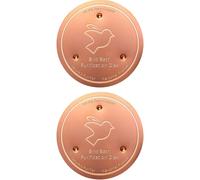 LIGSLN Lot de 2 disques de bain d'oiseaux en cuivre pour garder le bain d'oiseaux propre, 0,6 mm 99,99 % bol de jardin, mangeoires, accessoires adaptés pour les bains d'oiseaux en plein air, bol