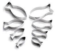 LIGSLN Lot de 8 moules à biscuits professionnels en métal antirouille pour pâtisseries, chefs et machines à pain à la maison