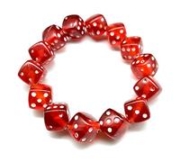 LIGSLN Perles colorées en acrylique - Dés porte-bonheur - Cadeau surprise pour la famille - Boucles d'oreilles à tige colorées, taille unique, Comme décrit