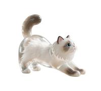 LIGSLN Porte-clés en forme de poils de chats, boîte de présentation pour recueillir les poils de chat et de chien, récipient décoratif transparent pour animaux de compagnie, cadeaux commémoratifs