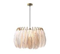 Ligting Plumes Lumière Nordique Plume Lustre Décoratif Plafond Suspendu Lumière Créative pour Chambre de Filles Chambre Salon/Blanc/Grande Prise