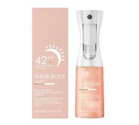 Ligtue de soleil Sheer Body brume de crème solaire SPF 42, infusée d'huile de corps chatoyante, donne à la peau une finition brillante, une brume hydratante résistante à l'eau (1pc)