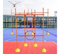 Ligue de courses de drones, parcours d'obstacles pour courses de drones, matériel d'entraînement pour maquettes d'avions facile à construire - Idéal pour les passionnés de jeux vidéo - Portable et p