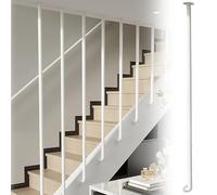 LIGUIEN Garde Corps Interieur, Rampe Escalier Extérieur, Main Courante sur Les Escaliers, Poteau de Rampe D'escalier Extérieur Industriel, Fer Forgé Hautement Personnalisable(White,H-50cm(1.6ft))