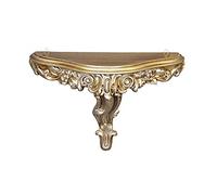 LIGUORO SHOP Étagère style baroque vénitien console imitation vintage shabby chic 21 x 31 x 11,5 cm (or/argent)