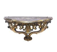 LIGUORO SHOP Étagère style baroque vénitien console imitation vintage shabby chic 38,5 x 20 x 15,5 cm (doré/noir)