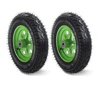 LIGUOYI 2-Pack Roue Gonflable Pneumatique, 14 Pouces Roue pour Chariot - Roues en Caoutchouc Résistante À l'usure/Silencieuse Pneu De Rechange Charge 500kg Industriel/Entreprises/Agriculture