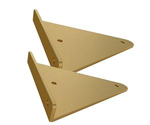 LIGUOYI 2 Pcs Support D'étagère Murale pour Invisibles Fixation丨Équerre Métal Robuste丨Equerre Étagère Invisible丨avec Fixées Visses Et Chevilles丨Équerre Étagère De Cuisine Stylées
