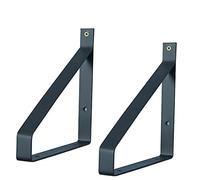 LIGUOYI 2PcsEquerre D'étagere en Fer Forgé, Triangle Équerre Étagère, Triangle, pour Chambre Cuisine Salle De Bain Boutique Atelier, Support Etagere en Fer, Équerre Murale