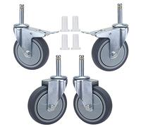 LIGUOYI 4 Pièces Roulette De Meubles De Chariot M11×35/50mm Roues Pivotantes À Tige Pivotante, 2 À Freins 2 sans Freins, sans Rayures - Plongeu - roulettes Remplacement pour Chariot Restaurant