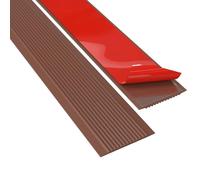 LIGUOYI Antidérapant Bande pour Escaliers Marches, Autoadhésif 5 M, 10 M Profilé pour Nez De Marche Matériau PVC Flexible Nez De Marche Strié pour Intérieure Et Extérieure(Brown,6cmx10m)
