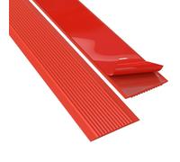 LIGUOYI Antidérapant Bande pour Escaliers Marches, Autoadhésif 5 M, 10 M Profilé pour Nez De Marche Matériau PVC Flexible Nez De Marche Strié pour Intérieure Et Extérieure(Red,4cmx10m)