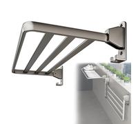 LIGUOYI Etendoir À Linge Pliable Porte-Serviettes Étendoir Séchoir À Linge Balcon 60cm 70cm 80cm 90cm Étagères De Salle De Bain, Peu Encombrant Étendoir À Linge Mural pour Buanderie Baignoire(70cm)