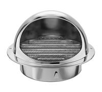 LIGUOYI Grille De Ventilation Hotte, Grille D'Aération Ronde en Acier Inoxydable Ø 125/160/180/200/250/300mm Sortie D'évacuation Mural Bouches D'aération avec/Maille, Empêcher Le Vent De Face