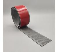 LIGUOYI Marchette Escalier Bande De Adhesif, Bandes Antidérapantes De Marche PVC L 5 M Et 10 M Découpables Et Flexibles, Nez De Marche Strié pour Marches Et Rampes(Gray,4cmx10m)