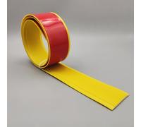 LIGUOYI Marchette Escalier Bande De Adhesif, Bandes Antidérapantes De Marche PVC L 5 M Et 10 M Découpables Et Flexibles, Nez De Marche Strié pour Marches Et Rampes(Yellow,8cmx10m)