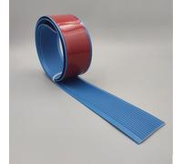 LIGUOYI Marchette Escalier Bande De Adhesif, Bandes Antidérapantes De Marche PVC L 5 M Et 10 M Découpables Et Flexibles, Nez De Marche Strié pour Marches Et Rampes(Blue,8cmx5m)