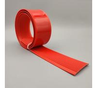 LIGUOYI Marchette Escalier Bande De Adhesif, Bandes Antidérapantes De Marche PVC L 5 M Et 10 M Découpables Et Flexibles, Nez De Marche Strié pour Marches Et Rampes(Red,6cmx5m)