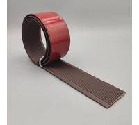 LIGUOYI Marchette Escalier Bande De Adhesif, Bandes Antidérapantes De Marche PVC L 5 M Et 10 M Découpables Et Flexibles, Nez De Marche Strié pour Marches Et Rampes(Brown,8cmx5m)