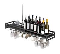 LIGUOYI Porte-Verre À Vin Casier À Bouteilles Mural Peu Encombrant, Support De Rangement pour Verres À Vin avec Vis, pour La Barre De Maison Affichage Accrochant D'organisateur De Tasse