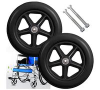 LIGUOYI Remplacement De Roulette De Fauteuil Roulant, Roulette Avant De 6" 7" 8", Pneu Solide pour Fauteuil Roulant, Universal for Wheelchair Accessories Parts, avec Vis, Résistant À l'usure