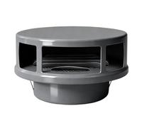 LIGUOYI Rond Grille De Ventilation 70/100/150/180/200mm Grille D'aération En Acier Inoxydable 304 Conduit Aérateur Sortie D'évacuation Hotte Avec Filet Imperméable Et Beau(Gray,160mm)