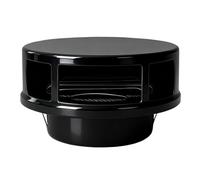 LIGUOYI Rond Grille De Ventilation 70/100/150/180/200mm Grille D'aération En Acier Inoxydable 304 Conduit Aérateur Sortie D'évacuation Hotte Avec Filet Imperméable Et Beau(Black,70mm)