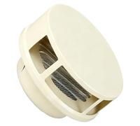 LIGUOYI Rond Grille De Ventilation En Acier Inoxydable 7cm À 20cm Sortie D’air Hotte D'échappement Avec Moustiquaire, Conduit Aérateur D'Air Protection Avec Filet, Encastrable(Beige,70mm)