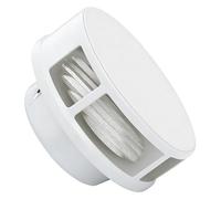 LIGUOYI Rond Grille De Ventilation En Acier Inoxydable 7cm À 20cm Sortie D’air Hotte D'échappement Avec Moustiquaire, Conduit Aérateur D'Air Protection Avec Filet, Encastrable(White,70mm)