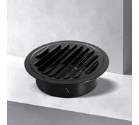 LIGUOYI Ronde Murale Ventilation Hotte Sortie D'évacuation En Acier Inoxydable Ø100 120 160 200mm Bouches D'aération, Noir Grille D'Aération Avec Filet, Bouche De Sortie Ventilation Grille(120mm)