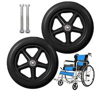 LIGUOYI Roues en Caoutchouc Antidérapantes Désactivées, 2 Pcs Roues Avant De Fauteuil Roulant, 6 Pouces 7 Pouces 8 Pouces Pneu Solide pour Fauteuil Roulant, Remplacement De Roue pour Déambulateurs