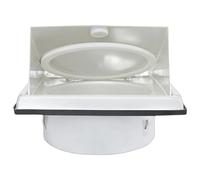 LIGUOYI Sortie D’air Murale Ventilation Hotte Avec Clapet Antiretour Sortie D'évacuation Pour Cuisine Ø 100 125 150 160mm Sortie D'aération En Acier Inoxydable(White,150mm)