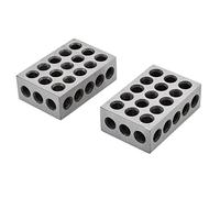 LiGuVCY Ultra Precision 2,5 x 5,1 x 7,6 cm Blocs 23 trous Précision 0,0002 pouces Convient pour les fraiseuses pour les travaux d'installation, de mise en page et d'inspection 1 paire