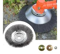 Lihaian Brosse à herbes sauvages pour débroussailleuse, coupe-bordure, avec alésage de 25,4 mm, diamètre de fond 150 mm, peut éliminer efficacement les mauvaises herbes et la mousse 15,2 cm