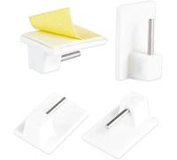 LIHAO 20pcs Crochet Adhesif Mural, Accroche Rideau sans Percage, Crochet Rideau Autocollant, Blanc