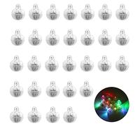 LIHAO 30pcs LED Ballons Lampes Rond Lumineuses Multicolore pour Lanterne Papier Décoration Maison Mariage Fête