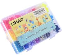 LIHAO Bouton Pressions, 360pcs 24 Couleurs Pressions Plastiques T5 12mm, avec Rangement de Boîte