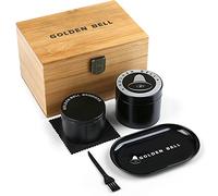 LIHAO Coffret Grinder 4 Parties Moulin à Herbe avec Plateau Pot de Rangement Cadeau Homme Noël Saint-Valentin Anniversaire