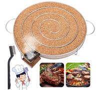 LIHAO Générateur de Fumée Froide pour Barbecue Fumoir Viande et Poisson, Fumoir a Froid avec Brosse Nettoyage Grille Barbecue en Acier Inoxydable