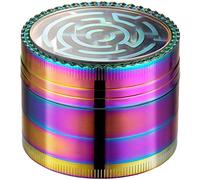 LIHAO Grinder Original Métal Forme Labyrinthe Moulin à Herbe en 4 Parties - Diamètre: 5.2cm