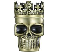 LIHAO Herb Grinder King Skull Ancien roi Crâne Broyeur à pollen pour épices, café, herbe, craeuter, épices (bronze)