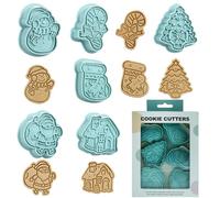 LIHAO Lot de 6 moules emporte-pièces de Noël, emporte-pièces de Noël, moules à biscuits pour Noël, sapin de Noël