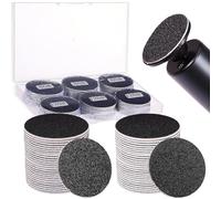 LIHAO Lot de 60 feuilles de papier abrasif interchangeable - 43 mm - Papier abrasif de rechange pour lime électrique à pieds - Élimination des callosités - Soin des pieds (grain 80/120)